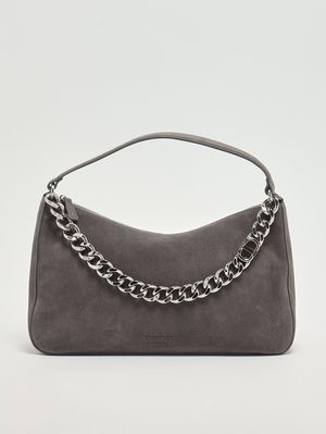 Liliane suede bag for women Melange Gray Twinset
