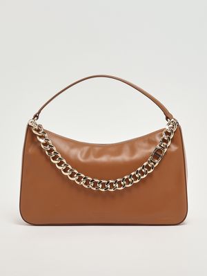 Liliane smooth leather handbag for women Light brown Twinset