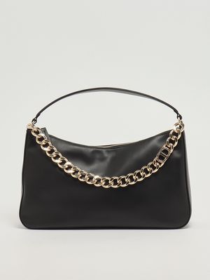 Borsa donna Liliane in pelle smooth Nero-Oro Twinset
