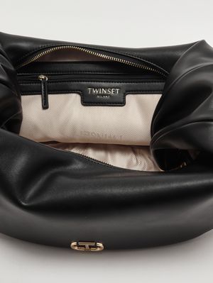 4. Damen Hobo-Tasche Eclipse aus Kunstleder Schwarz Twinset 252tb7091