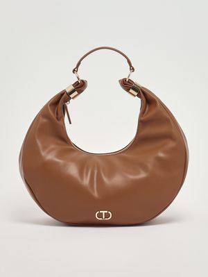Women's Hobo Eclipse bag in faux leather Earth Twinset