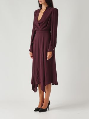 2. Abito donna in georgette Merlot