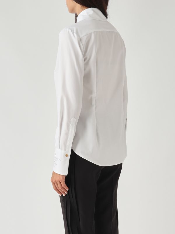3. Camisa de mujer de popelina de algodón Blanco Elisabetta Franchi ca11556e2