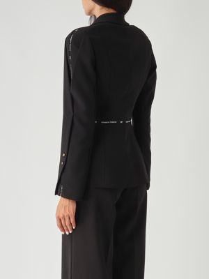 3. Stretch crêpe blazer for women Black Elisabetta Franchi gi17156e2