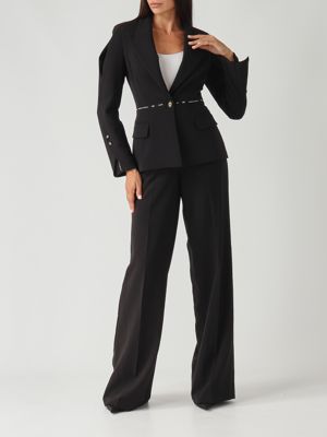 5. Stretch crêpe blazer for women Black Elisabetta Franchi gi17156e2