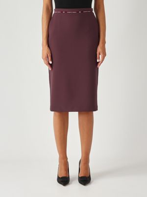 Gonna donna in crêpe stretch Merlot Elisabetta Franchi