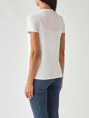 3. T-shirt en coton pour femme Craie Elisabetta Franchi ma00756e2