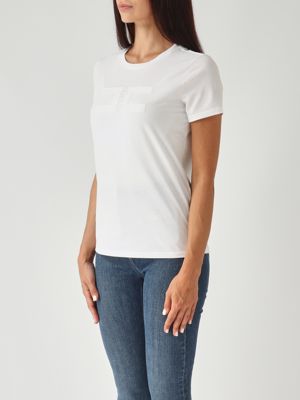 2. T-shirt en coton pour femme Craie Elisabetta Franchi ma00756e2