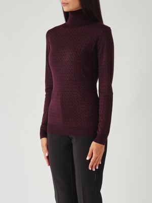 2. Pull en laine mérinos mélangée pour femme Merlot Elisabetta Franchi mk23s56e2