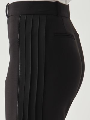4. Pantalon en crêpe extensible pour femme Noir Elisabetta Franchi pa08856e2