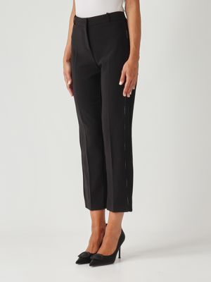 2. Pantalon en crêpe extensible pour femme Noir Elisabetta Franchi pa08856e2