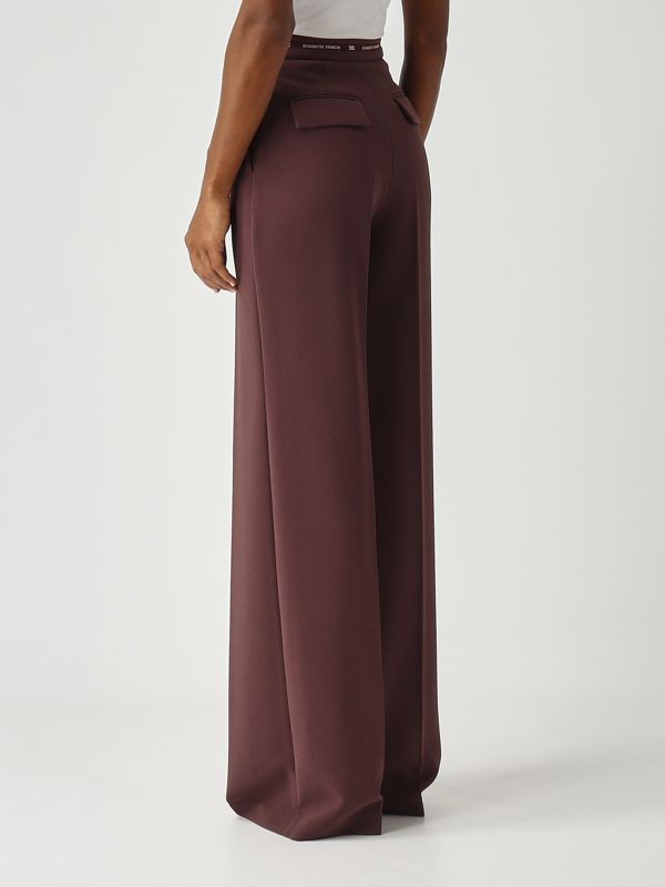 4. Pantalón de mujer de crepé ligero Merlot Elisabetta Franchi pa10356e2