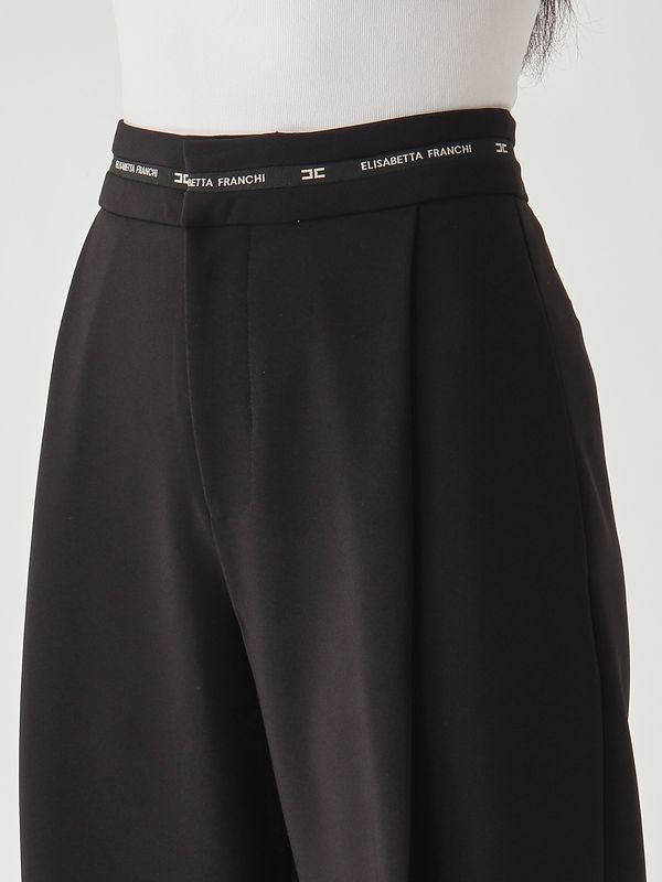 4. Lightweight crepe bermuda shorts for women Black Elisabetta Franchi pa11656e2