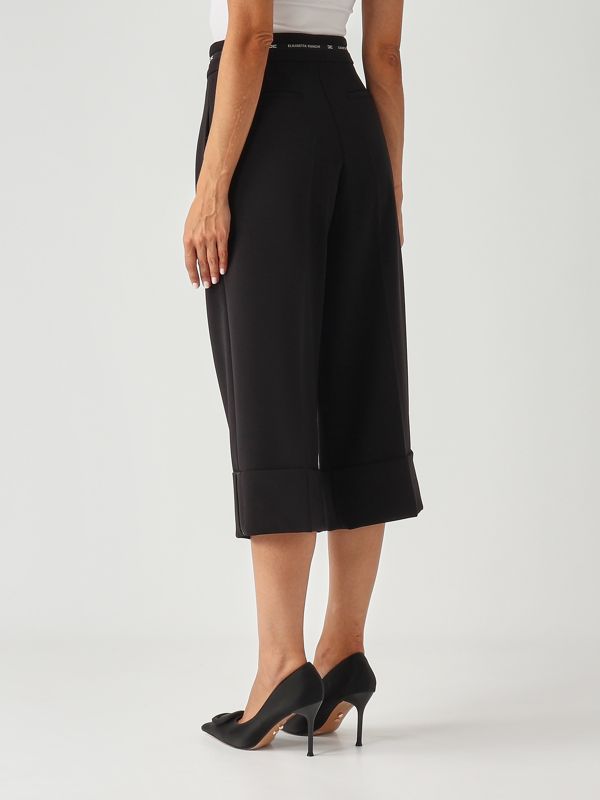 3. Lightweight crepe bermuda shorts for women Black Elisabetta Franchi pa11656e2