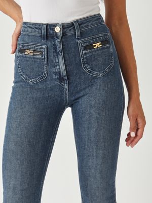4. Jeans donna in cotone stretch Denim Blu Elisabetta Franchi pj12n56e2