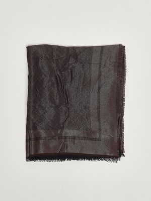 1. Damenschal aus Viskose und Modal mit Lurex Kaffee