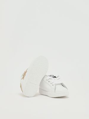 4. Sneakers bambina in pelle Bianco-Oro 2Star 2sb3304
