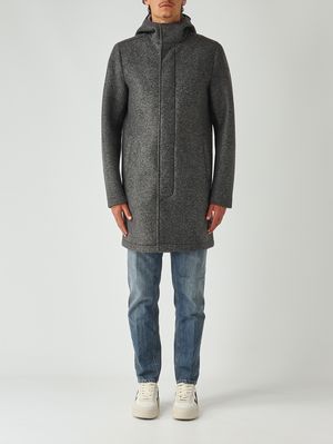 Tasteful stretch wool cloth coat for men Anthracite Colmar