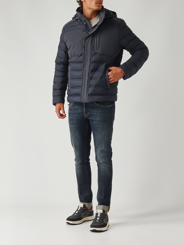 2. Piumino uomo in nylon e tessuto Navy Colmar 12994zl
