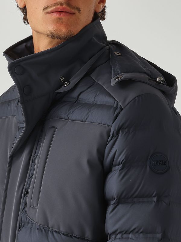 5. Piumino uomo in nylon e tessuto Navy Colmar 12994zl