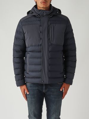 Piumino uomo in nylon e tessuto Navy Colmar