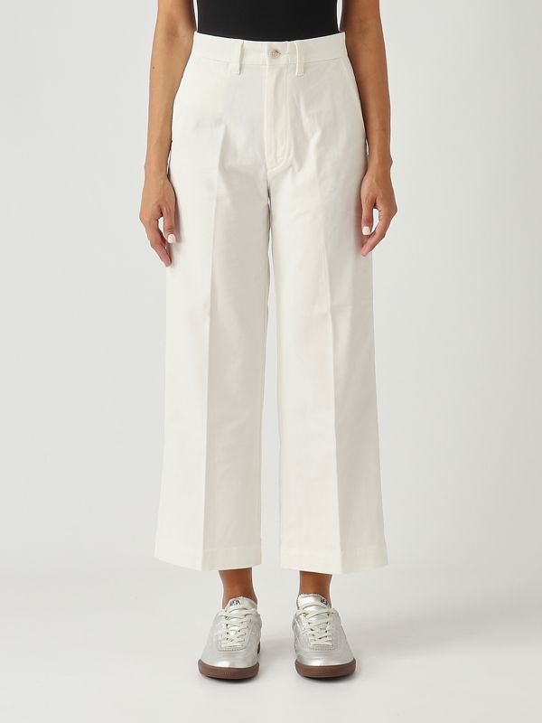 1. Stretch cotton chino trousers for women White Polo Ralph Lauren 211873988