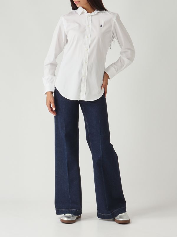 Polo Ralph Lauren Slim fit cotton shirt for women - White | Caposerio.com