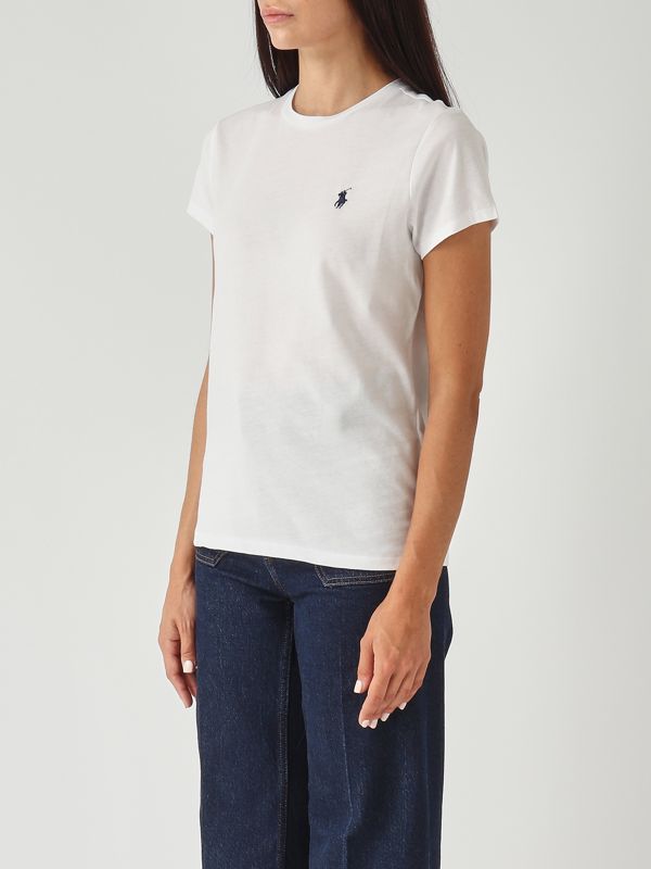 2. Camiseta de mujer de punto de algodón ligero Blanco Polo Ralph Lauren 211898698