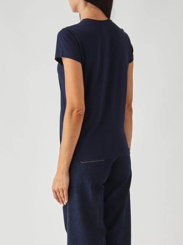 3. Camiseta de mujer de punto de algodón ligero azul marino Polo Ralph Lauren 211898698