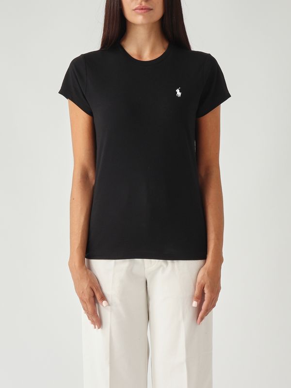 1. Camiseta de mujer de punto de algodón ligero Negro Polo Ralph Lauren 211898698