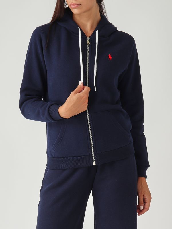 4. Sudadera para mujer de mezcla de algodón azul marino Polo Ralph Lauren 211943008