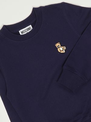 3. Felpa bambina in cotone Blu Moschino hrf08vlca40