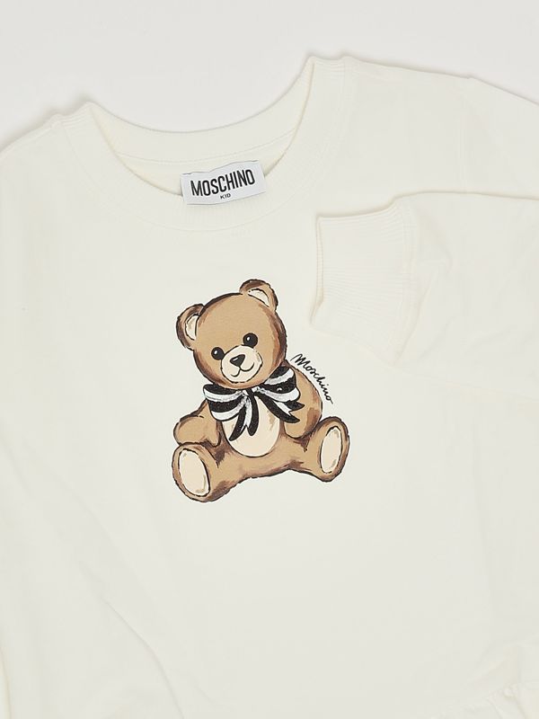 3. Robe en coton pour fille Blanc Moschino hdv0h7lda16