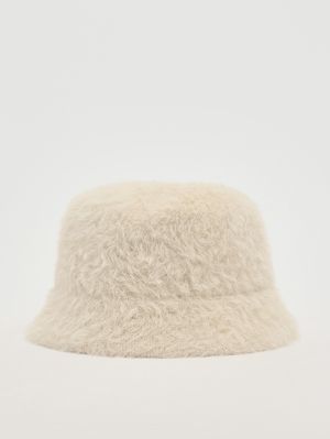 2. Sombrero bucket para mujer de piel sintética Cassiopea Blanco