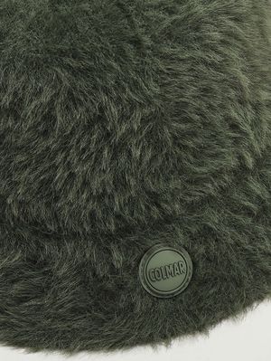 3. Sombrero bucket para mujer de piel sintética Cassiopea Verde militar