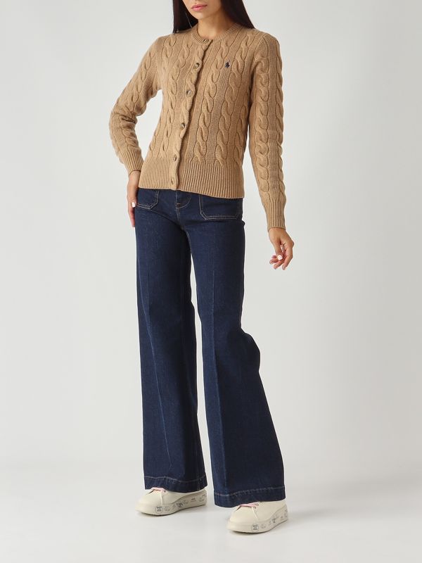 5. Cárdigan de mujer de lana y cachemir Camello Mélange Polo Ralph Lauren 211972104