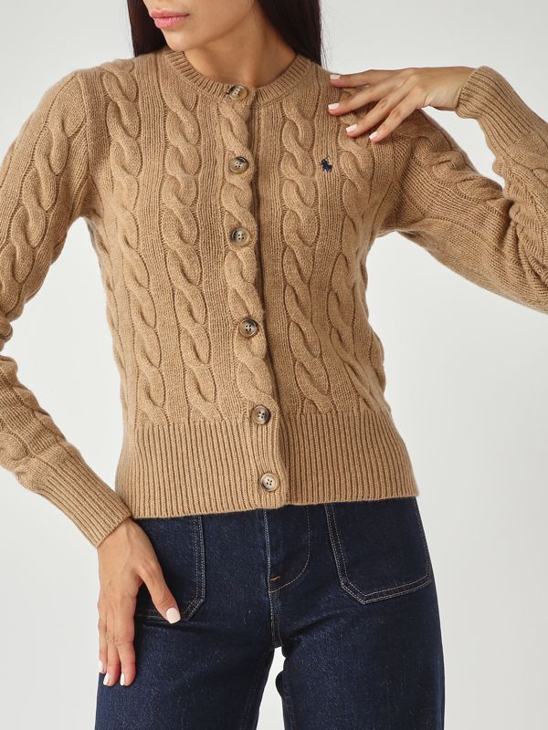 4. Cárdigan de mujer de lana y cachemir Camello Mélange Polo Ralph Lauren 211972104