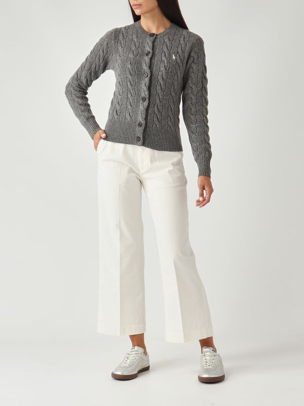 5. Cárdigan de mujer de lana y cachemir Gris jaspeado Polo Ralph Lauren 211972104