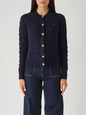 Wool and cashmere cardigan for women Navy blue Polo Ralph Lauren