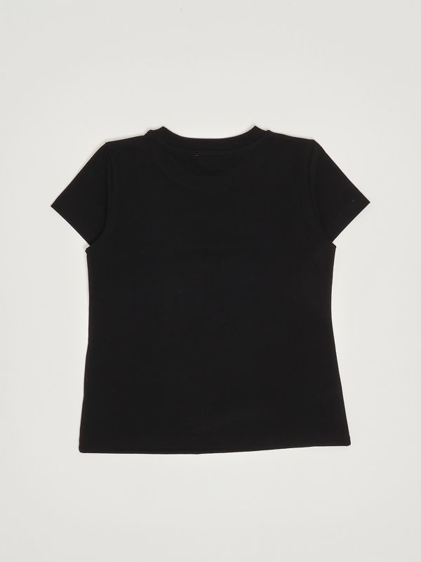 2. T-shirt bambina in cotone Nero Moschino hcm06klba11