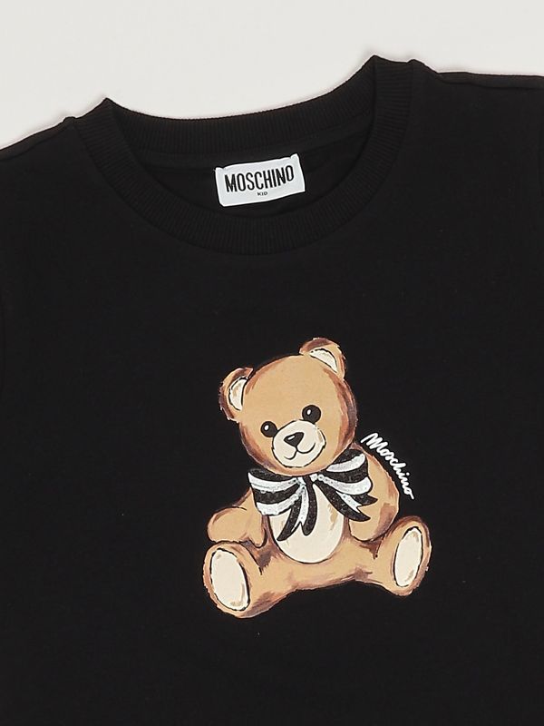 3. T-shirt bambina in cotone Nero Moschino hcm06klba11