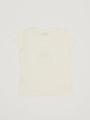 2. T-shirt bambina in cotone Avorio