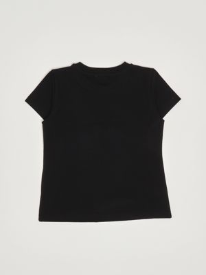 2. T-shirt bambina in cotone Nero