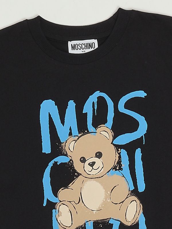 3. Kinder-T-Shirt aus Baumwolle Schwarz Moschino hnm05glaa20