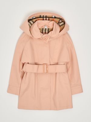 Lilith girl's cotton trench coat Pink Burberry