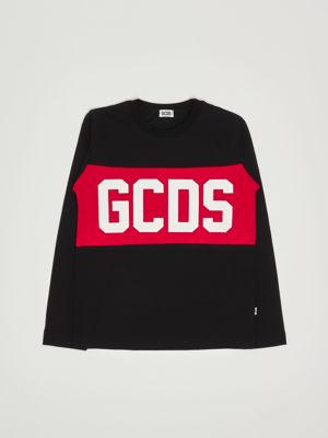 Cotton T-shirt for girls Black-Red GCDS