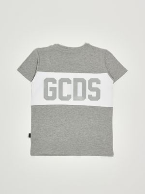 2. T-shirt bambino in cotone Grigio-Bianco