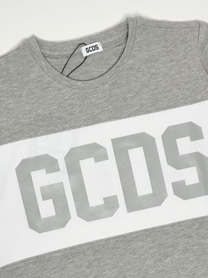 3. T-shirt bambino in cotone Grigio-Bianco