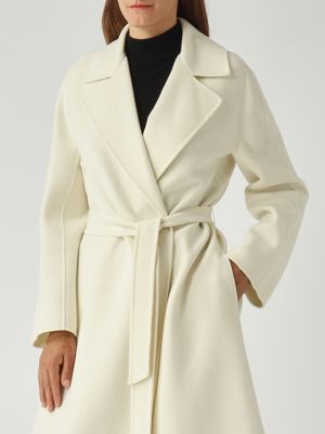 5. Cles Damenmantel aus Wolle, Kaschmir und Seide mit zwei Falten Creme Max Mara Studio 2516011031650