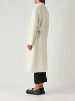 4. Cles Damenmantel aus Wolle, Kaschmir und Seide mit zwei Falten Creme Max Mara Studio 2516011031650